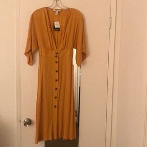 Mustard midi dress